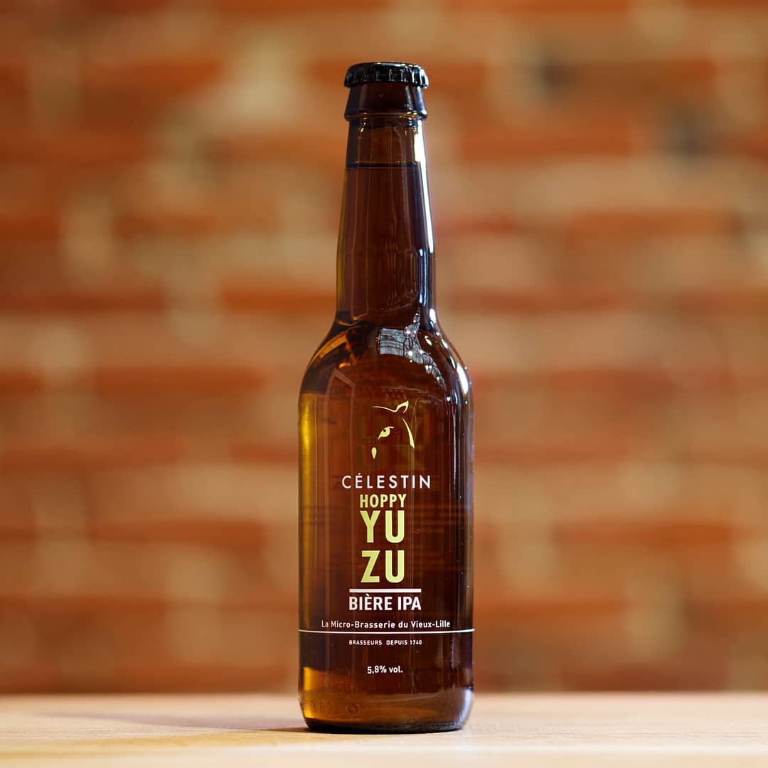 bouteille de bière 33cl Hoppy Yuzu par la Brasserie Célestin