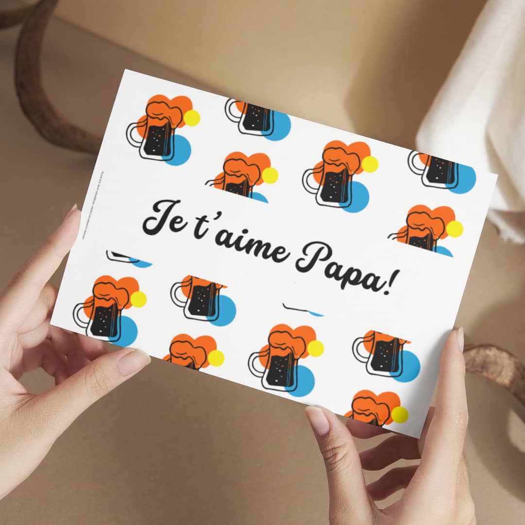 Carte Je t'aime Papa - Fête des Pères