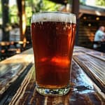 bière de couleur ambrée