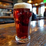 bière de couleur cuivrée