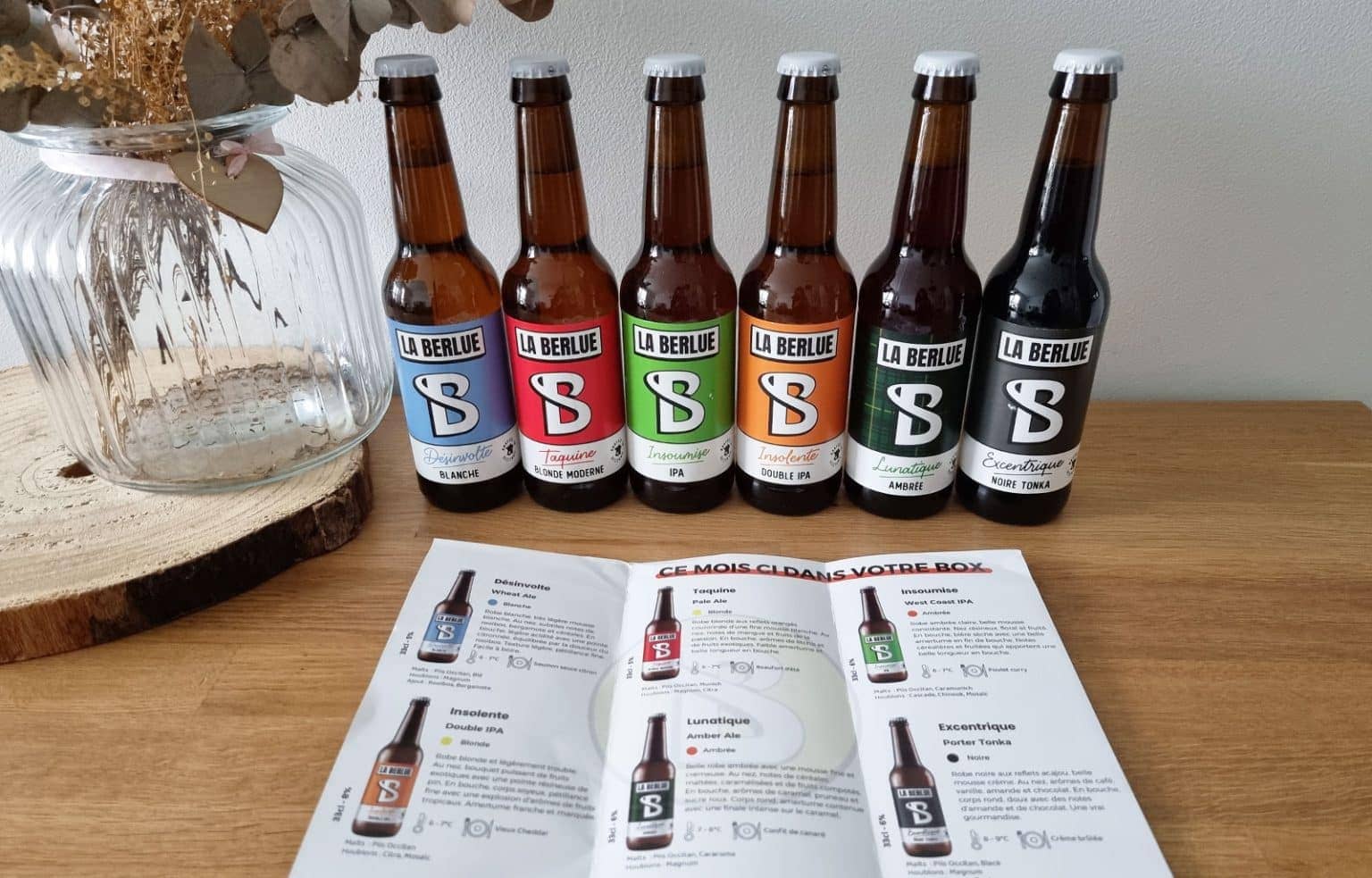 box bières avec livret d'explication brasserie la Berlue