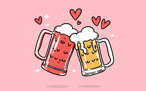deux bières pour la Saint Valentin