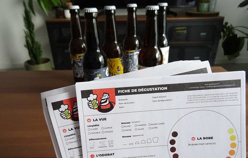 fiches de dégustations de bières artisanales
