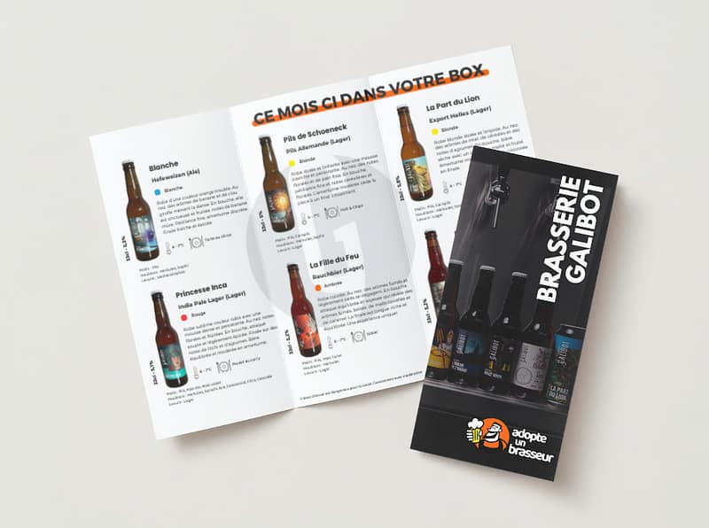 Livret dégustation box bière homme Brasserie Galibot
