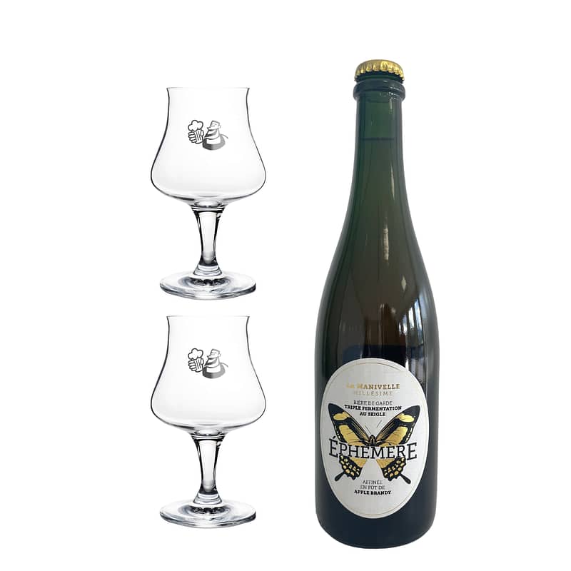 Coffret bière et verres Triple Seigle par Brasserie la Manivelle