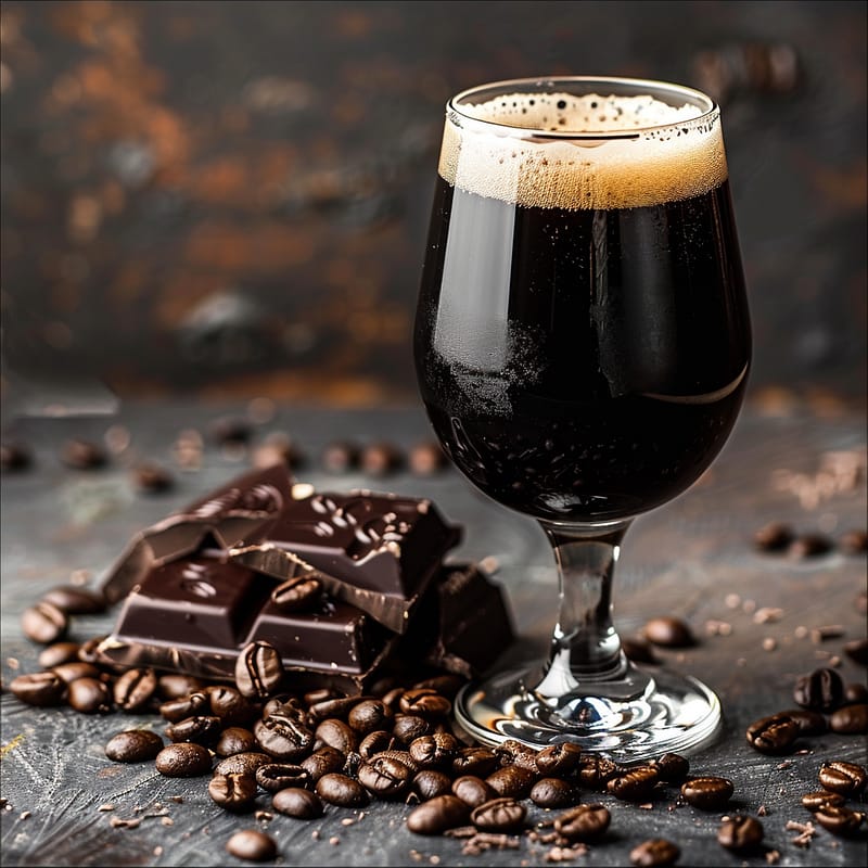 bière noire aux arômes de café et de chocolat