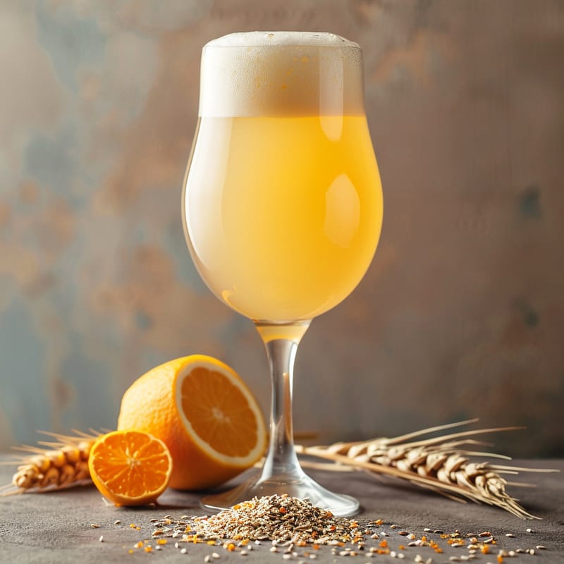 bière belge de style Witbier - écorces oranges et coriandre